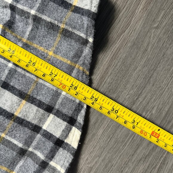 L.L. Bean Men's Scotch Plaid Flannel Shirt Traditional Fit - Grey/Yellow - Picture 5 of 5